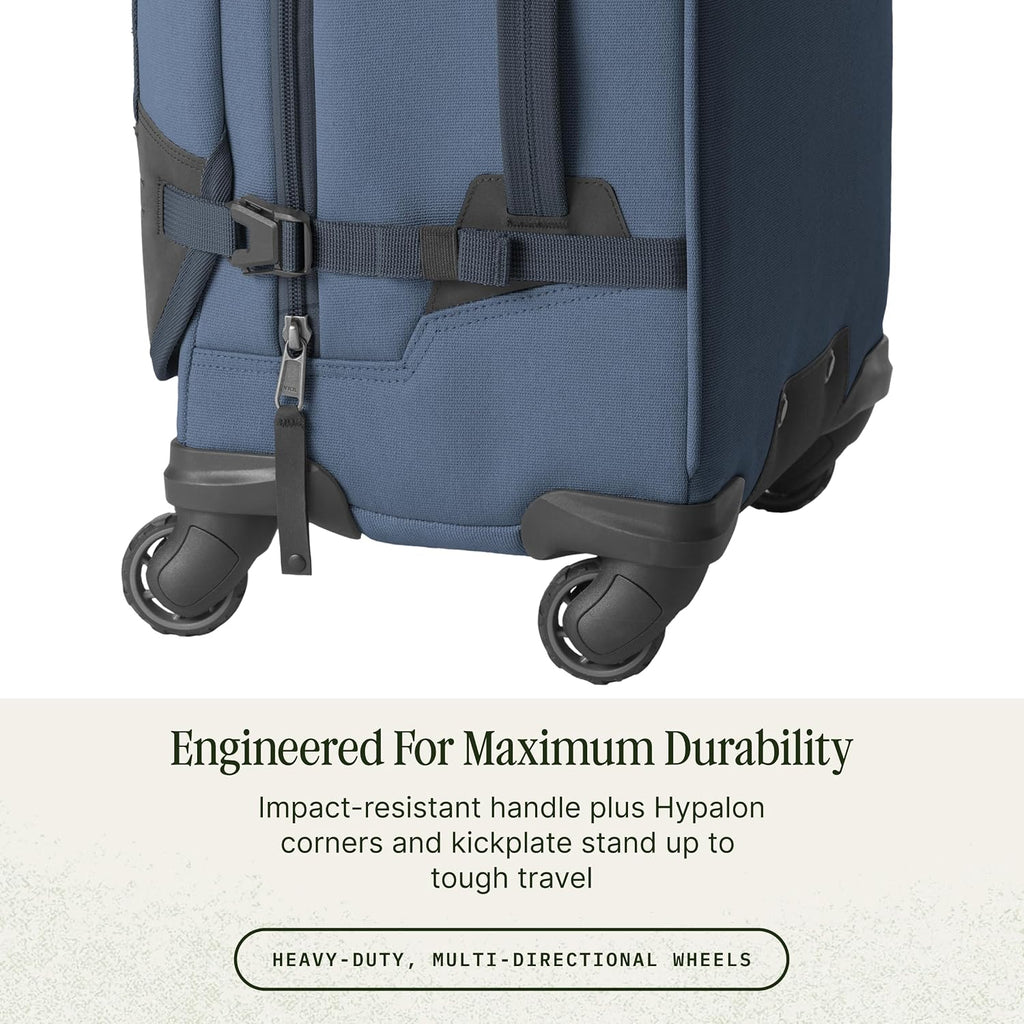 Eagle Creek Gear Warrior XE 4-Wheel Carry-On Luggage for Travel Essentials - Smooth Rolling Wheels - Lockable Zippers - Interior Laptop Sleeve - Black - 21.74