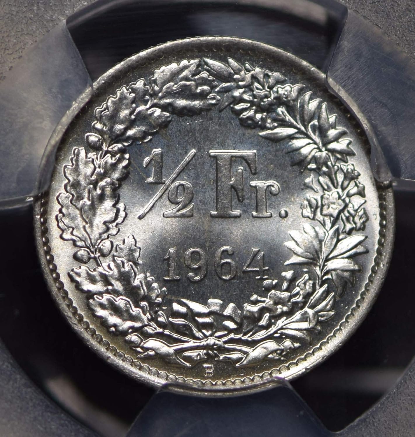 Collectible Coin Switzerland 1964 1/2 Franc PCGS MS66 blasting luster rare grade PC0562