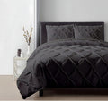 Pinch Duvet Cover Set Oversized Queen Size 1 Duvet Cover with 2 Pillow Shams 3-Pc Comforter Cover with Zipper Closure & Corner Tie 100% Egyptian Cotton Cover (98x98 Inch, Dark Gray)