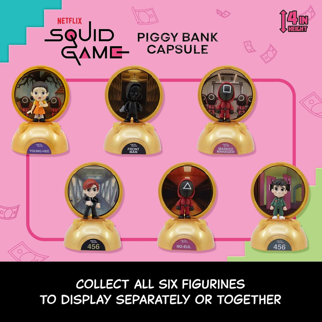 YuMe Squid Game Blind Box Figurines (6-Pack) – Official Netflix Collectible Mystery Capsules Featuring Iconic Characters – Surprise Toy Gift Set for Fans, Adults, Boys & Girls – Series 1