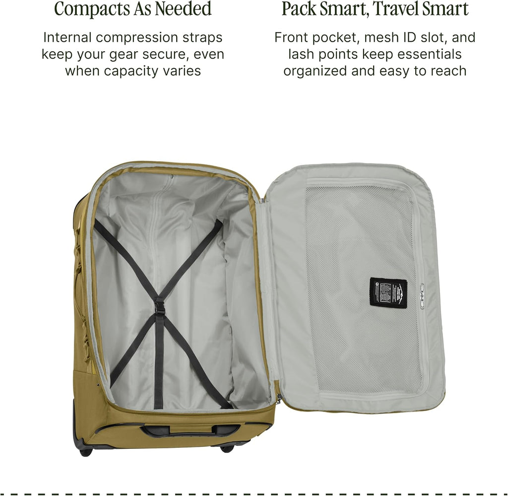 Eagle Creek Expanse 2-Wheel 29' Convertible Luggage Durable Luggage with Backpack Straps Water-Resistant, Expandable, Lockable Zippers Travel Gear Hauler - Gold
