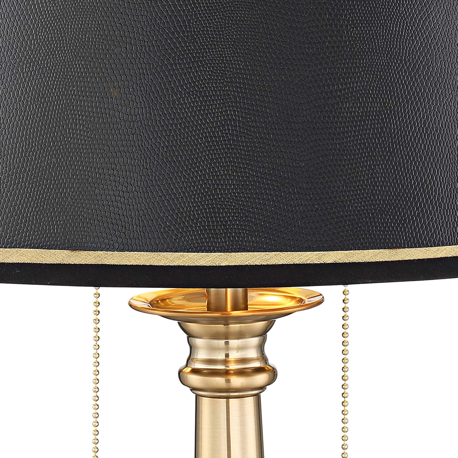 Barnes and Ivy Georgetown 28 1/2' Tall Traditional Table Desk Lamp with USB Charging Ports A+C Warm Brass Steel Black Gold Trim Drum Shade for Living Room Bedroom Nightstand Bedside Office House