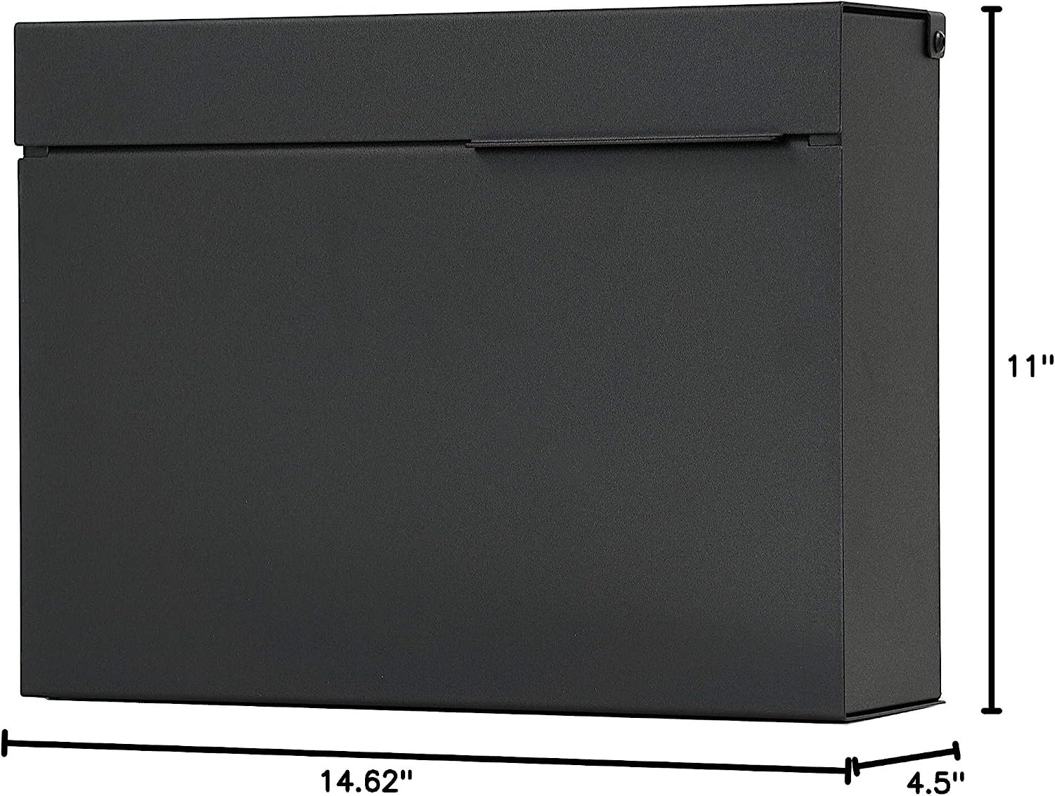Vsons Modern Design Mailbox, wall-Mount Mailbox Vsons Design Mitch B (Aluminum Black Powder Coated) (Black)