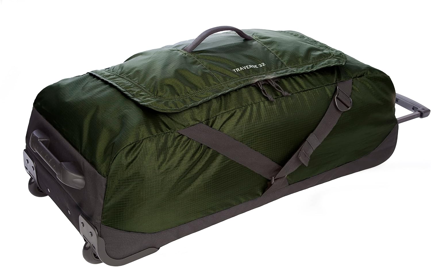 Eddie Bauer Traverse Luggage | Roller Wheels | Telescoping Handle | Travel | Vacation | Ripstop Nylon - Dark Loden, 31'