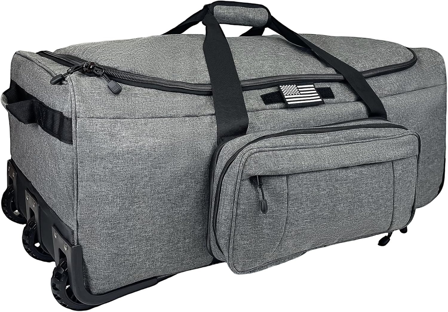 WOLT 120L Rolling Duffle Bag with Wheels, Large Deployment Military Bag, Wheeled Heavy Duty Luggage for Travel, Camping