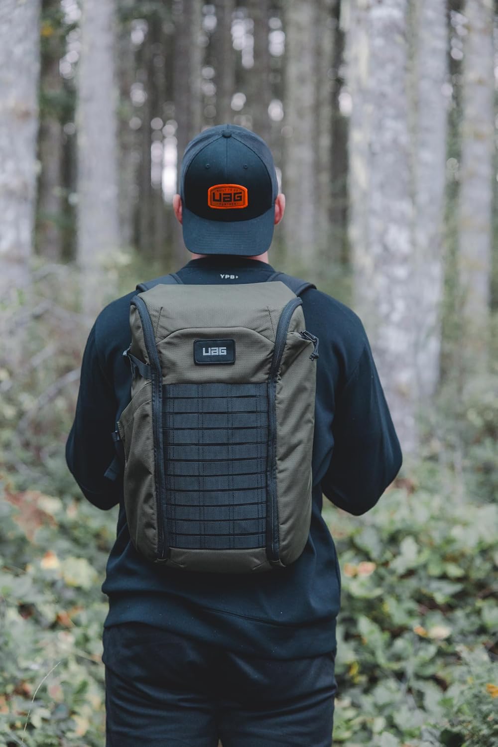 URBAR ARMOR GEAR UAG 20-Liter Laptop Backpack - Lightweight Travel Carry-on Luggage Daypack Fits up to 16' Laptop, Civilian Olive Drab/Orange