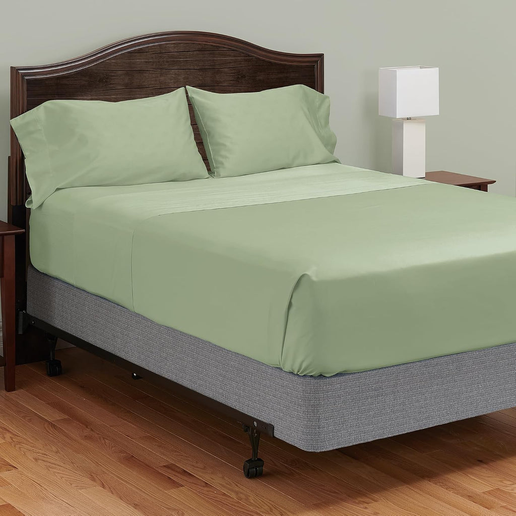 MyPillow Giza Dreams Bed Sheets, 100% Certified Giza Egyptian Cotton, Deep Pocket, Sateen Weave [King, Sage]
