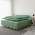 COTTON STICH 600 TC Zipper Fitted Sheet, 100% Egyptian Cotton, 18' Deep Pocket, Easy Zip Change, All-Around Secure Fit - Olympic Queen Size Bed - Emerald Green