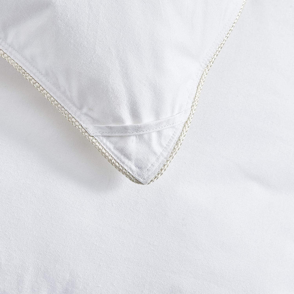 Luxurious Full/Queen Size Lightweight Goose Down Comforter Duvet Insert Summer Weight, 1200 Thread Count 100% Egyptian Cotton, 40 oz Fill Weight, White Color