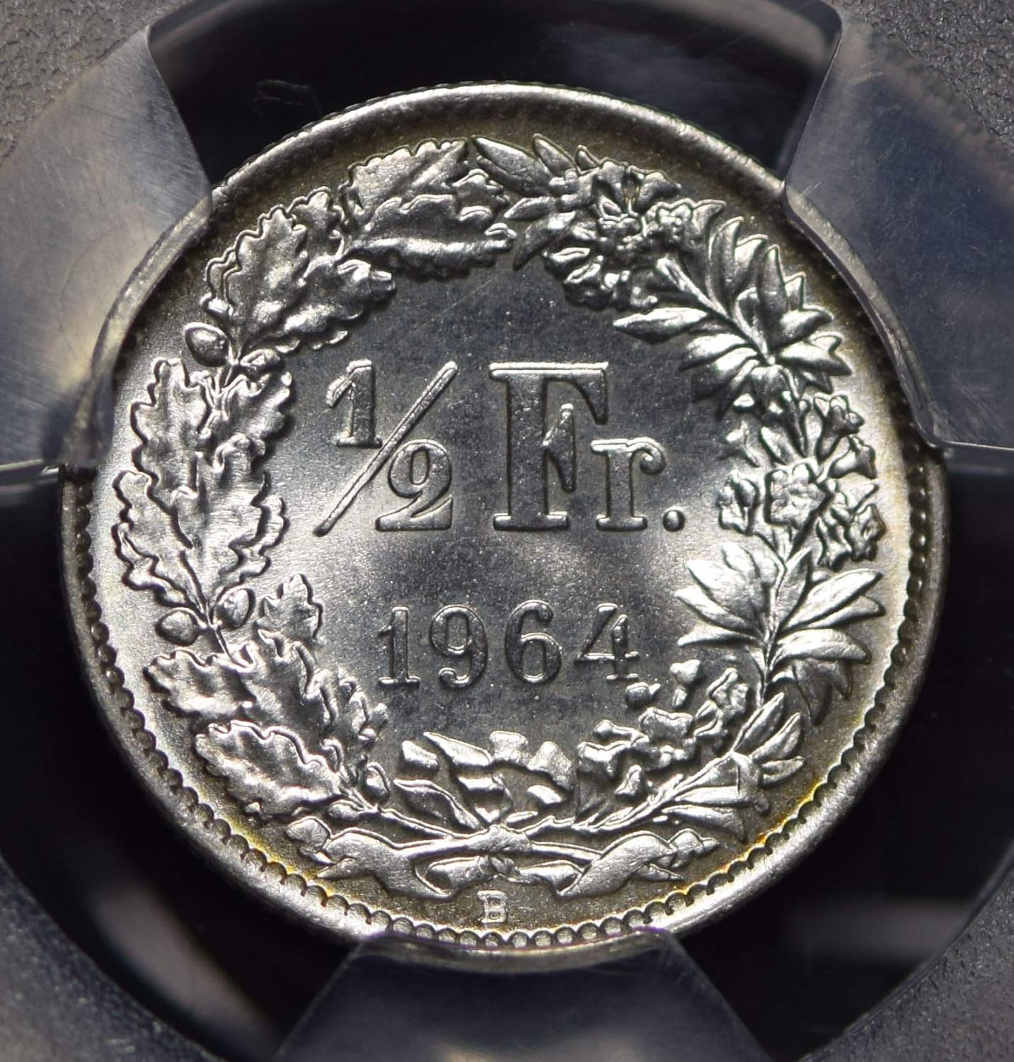 Collectible Coin Switzerland 1964 1/2 Franc PCGS MS66 blasting luster rare grade PC0561