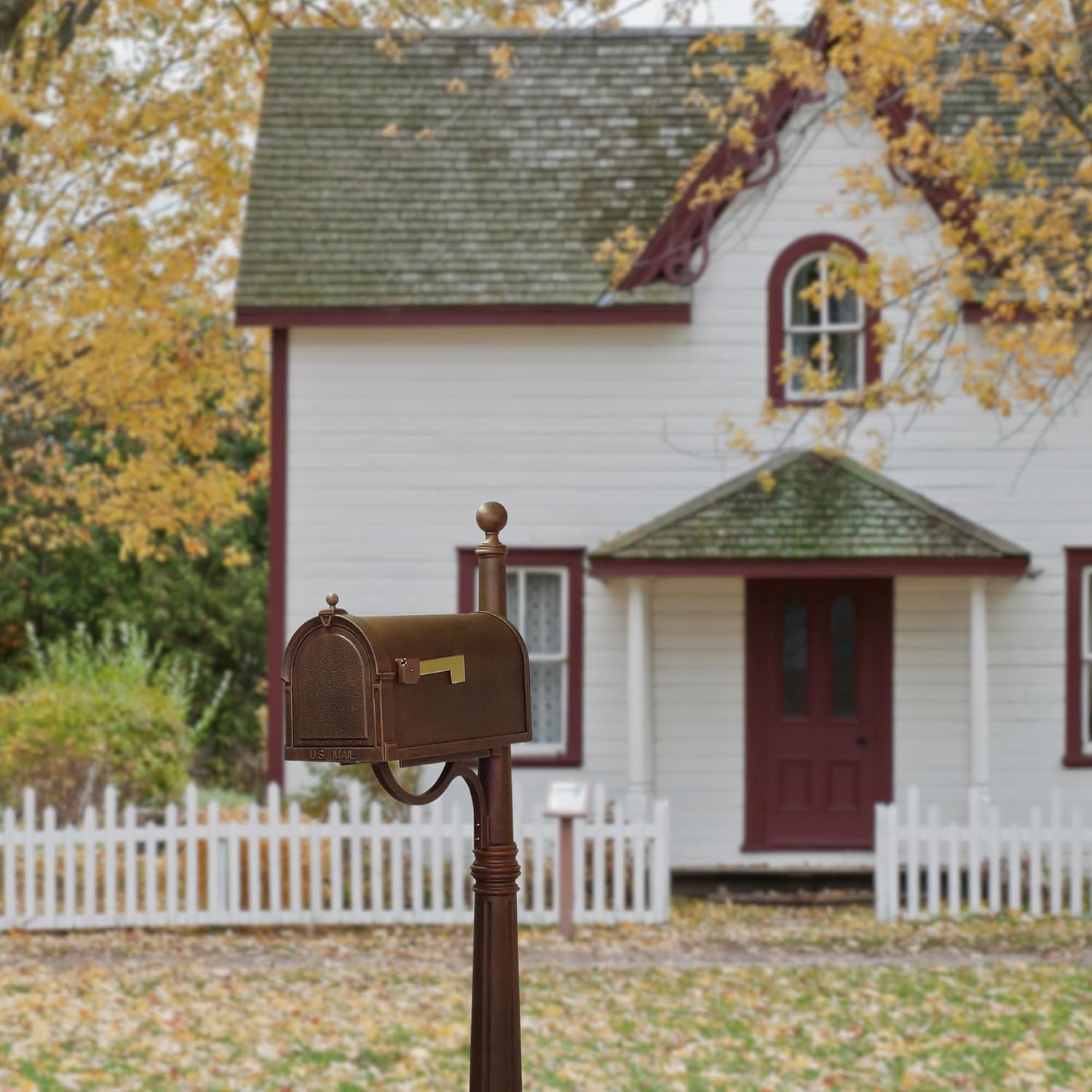 Special Lite Berkshire Curbside Mailbox with Aluminum Post - Copper Mailbox with Ashland Post - SCB-1015_SPK-600-CP