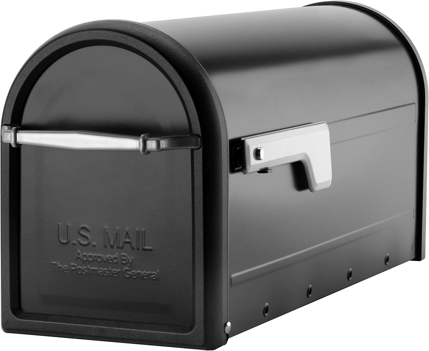 Mayne 580B00000 Newport Plus Mail Post, 25x8, White & Architectural Mailboxes Chadwick Galvanized Steel Post Mount Mailbox, 8950B-10, Black, Medium Capacity