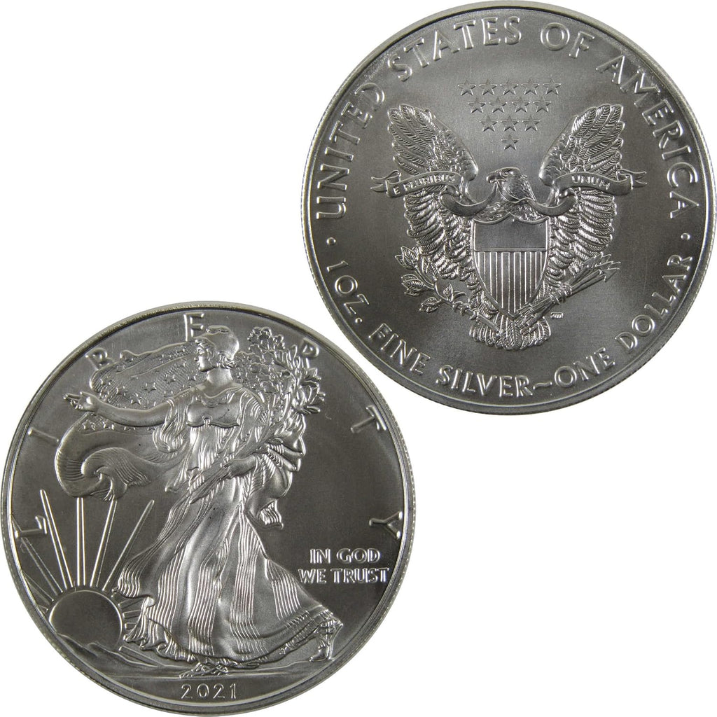 2021 Type 1 American Silver Eagle Uncirculated Bullion $1 Coin