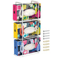 FMP Brands 10 Pack Triple Glove Holder for Wall Mount, Wire Rack Disposable Napkin Gloves Box Holder, White Durable Metal Organizer Glove Rack Holder for Food Service, Lab, Office, Home, and Garage