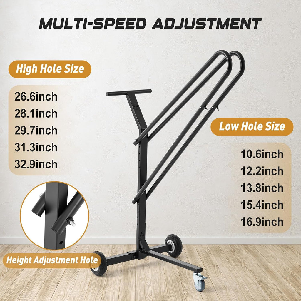 Aurelema Music Stand Storage Cart for 8 Melody Music Stands Metal Portable