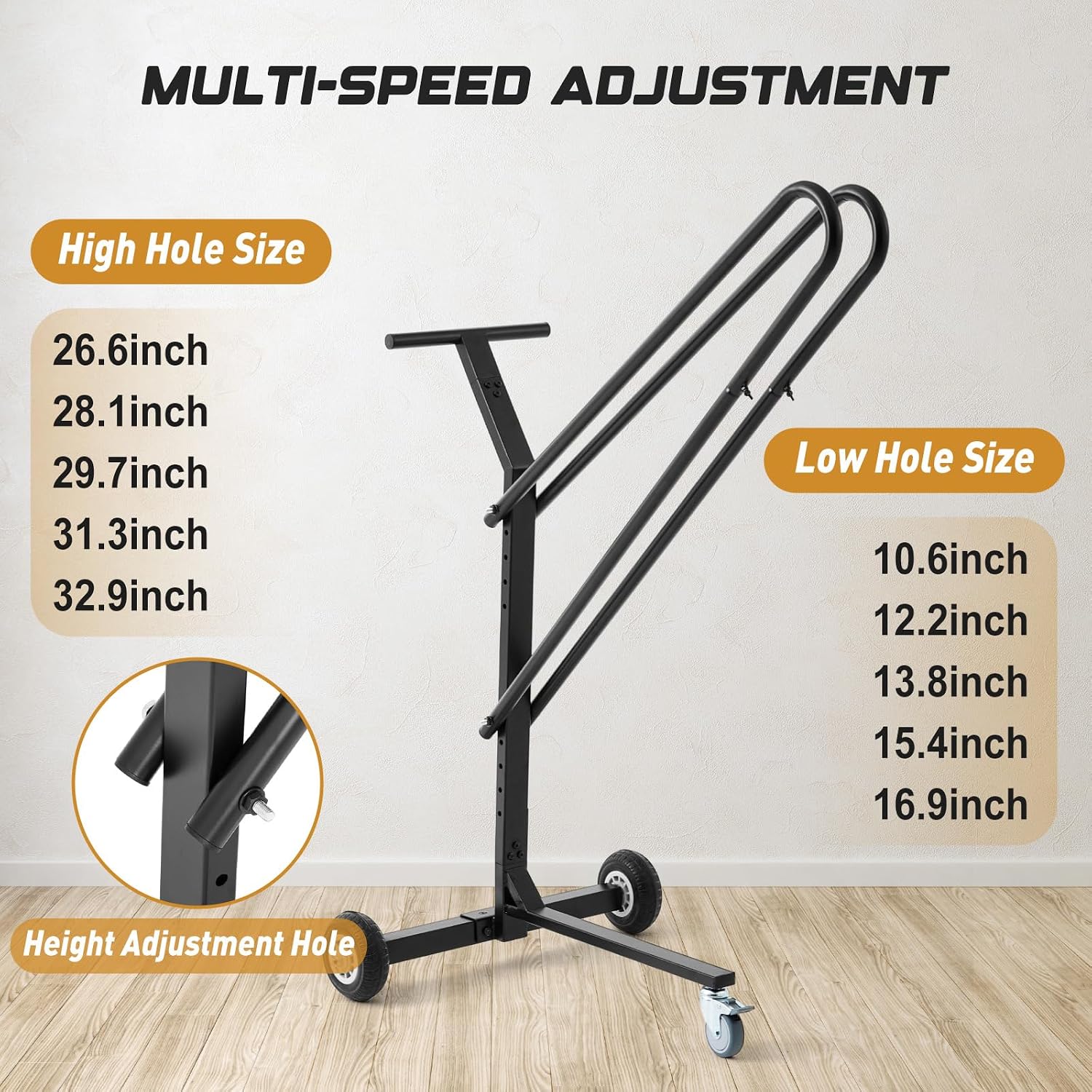 Aurelema Music Stand Storage Cart for 8 Melody Music Stands Metal Portable