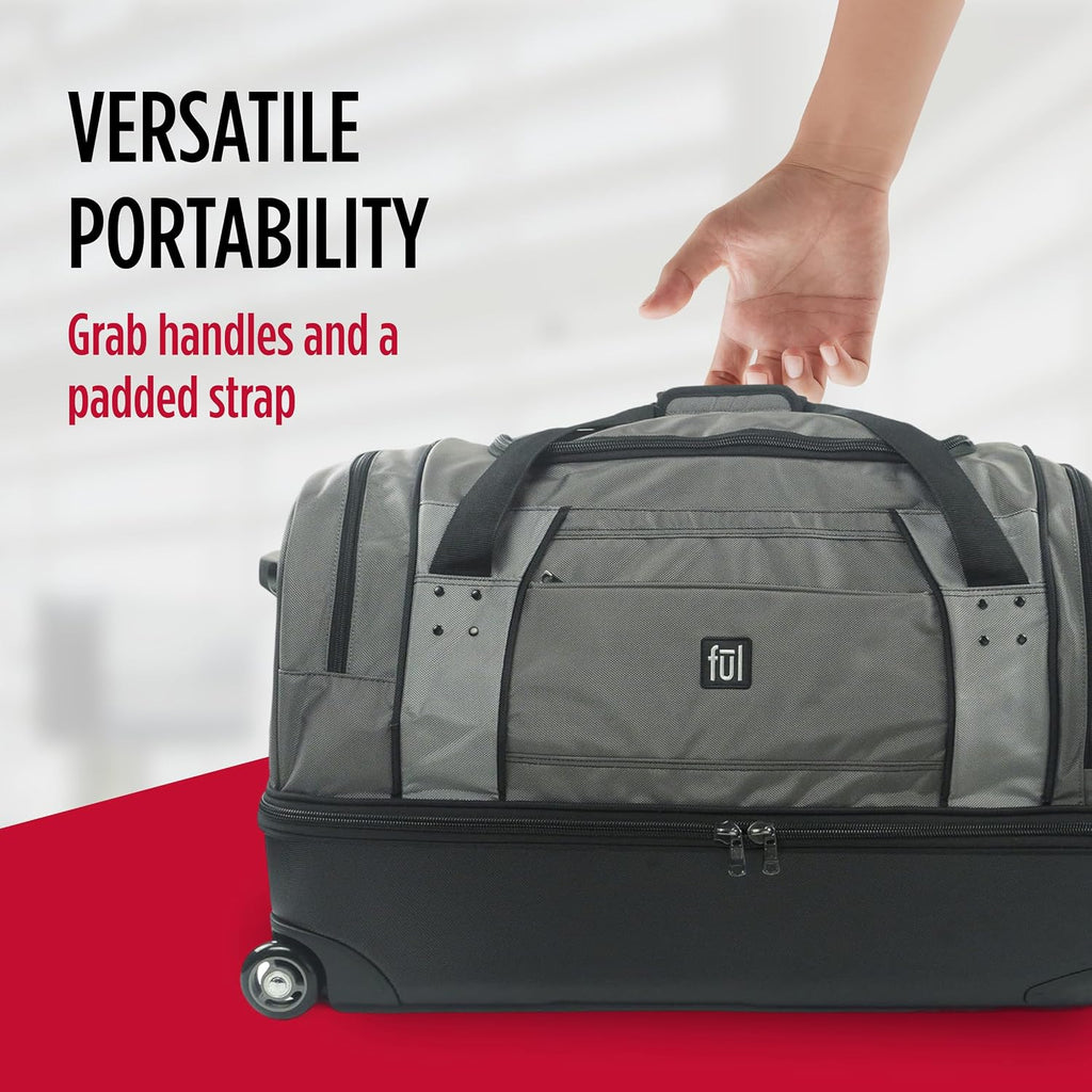 Workhorse Large Rolling Duffle Bag with Wheels | 30 Inch Checked Large Luggage Bag for Travel