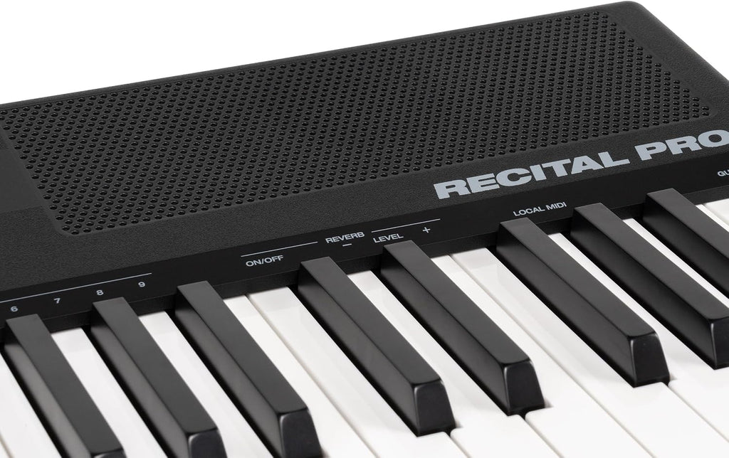 Alesis Recital Pro MKII 88-Key Digital Piano with Weighted Hammer-Action Keys, Speakers, 25 Sounds, USB MIDI and Audio, Sustain Pedal, Skoove and Melodics Piano Lessons