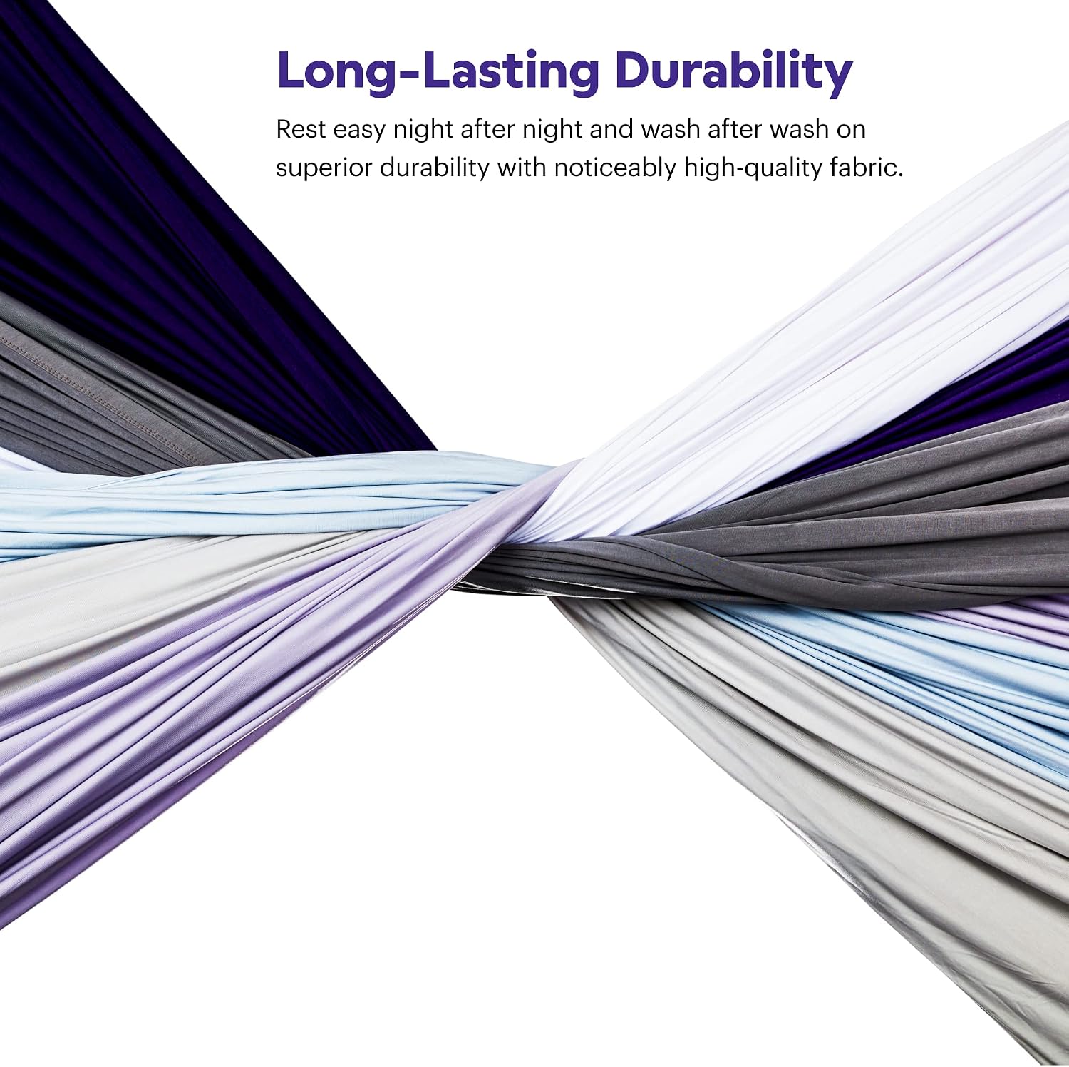 Purple SoftStretch Sheets, Full Size, Rayon Blend, Moisture-Wicking, True White, Fits Other Mattresses, Stretch for Adaptive Support