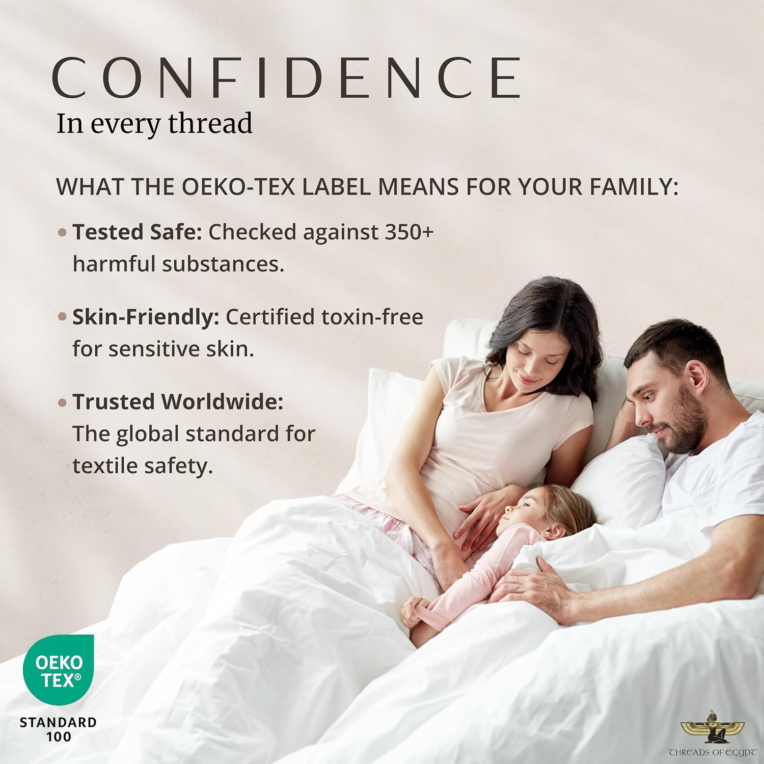 100% Egyptian Cotton Sheets Queen Size | 1200 Thread Count | CEA Gold Seal Certified | Ultra Soft | Cooling for Hot Sleepers | 18' Deep Pocket | Queen Size [Dune]