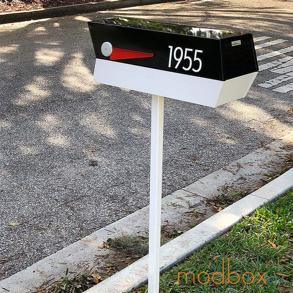 modbox USA Modern Curbside Mailbox Post (Vertical | White)