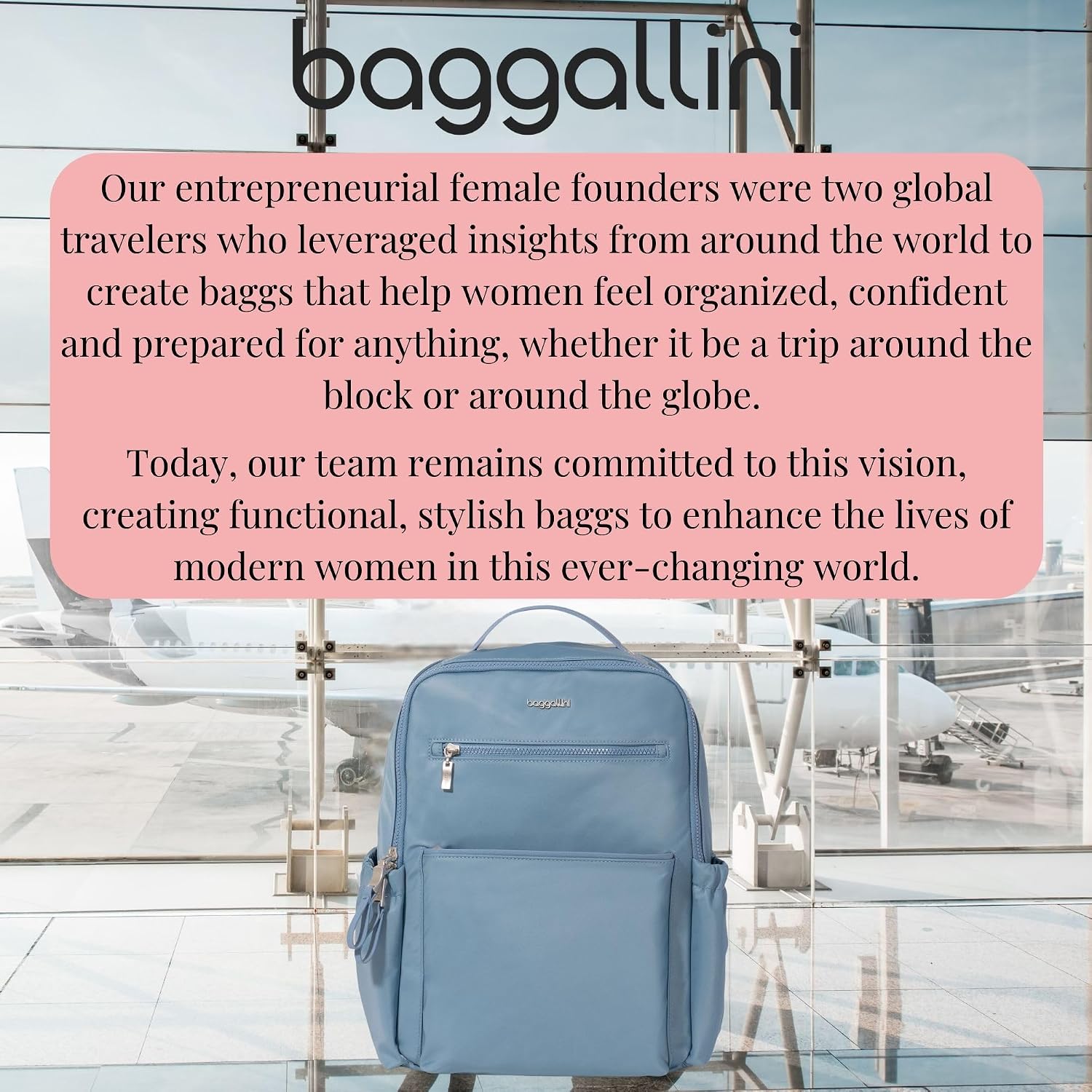 Baggallini Tribeca Expandable Laptop Backpack - 15'x11' Lightweight Work Travel Bag w/Luggage Sleeve & RFID