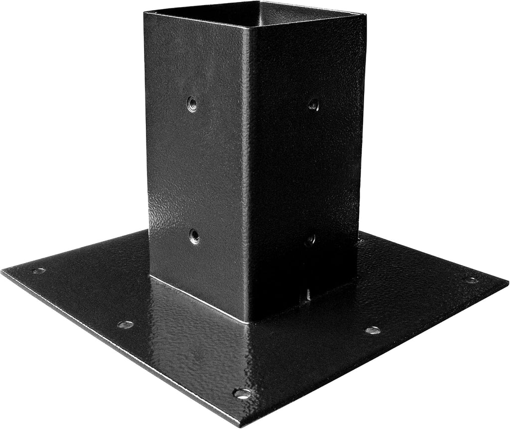 Mail Boss 7121 Black In-Ground Mounting Post, 43 x 4 x 4 inches and Mail Boss 7155 Black Surface Mount Base Plate