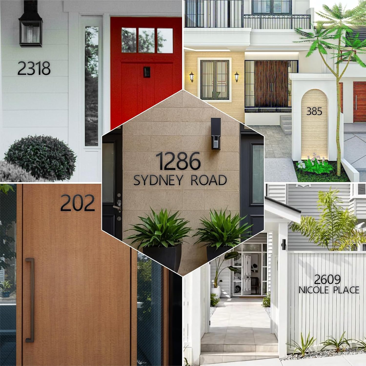 28 Inch House Numbers and Metal Letters for Outdoor Signs, House Numbers for Outside, Aluminum Address Letters and Numbers for Door, Mailbox, Garden, Perfect for Home or Office (Number 6)