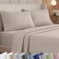 California Design Den Thick and Natural 100% Cotton Sheets Queen Size Set - 1000 Thread Count Sateen, Deep Pocket Queen Sheets, Durable Bedding Set - Beige (Sand Tone)