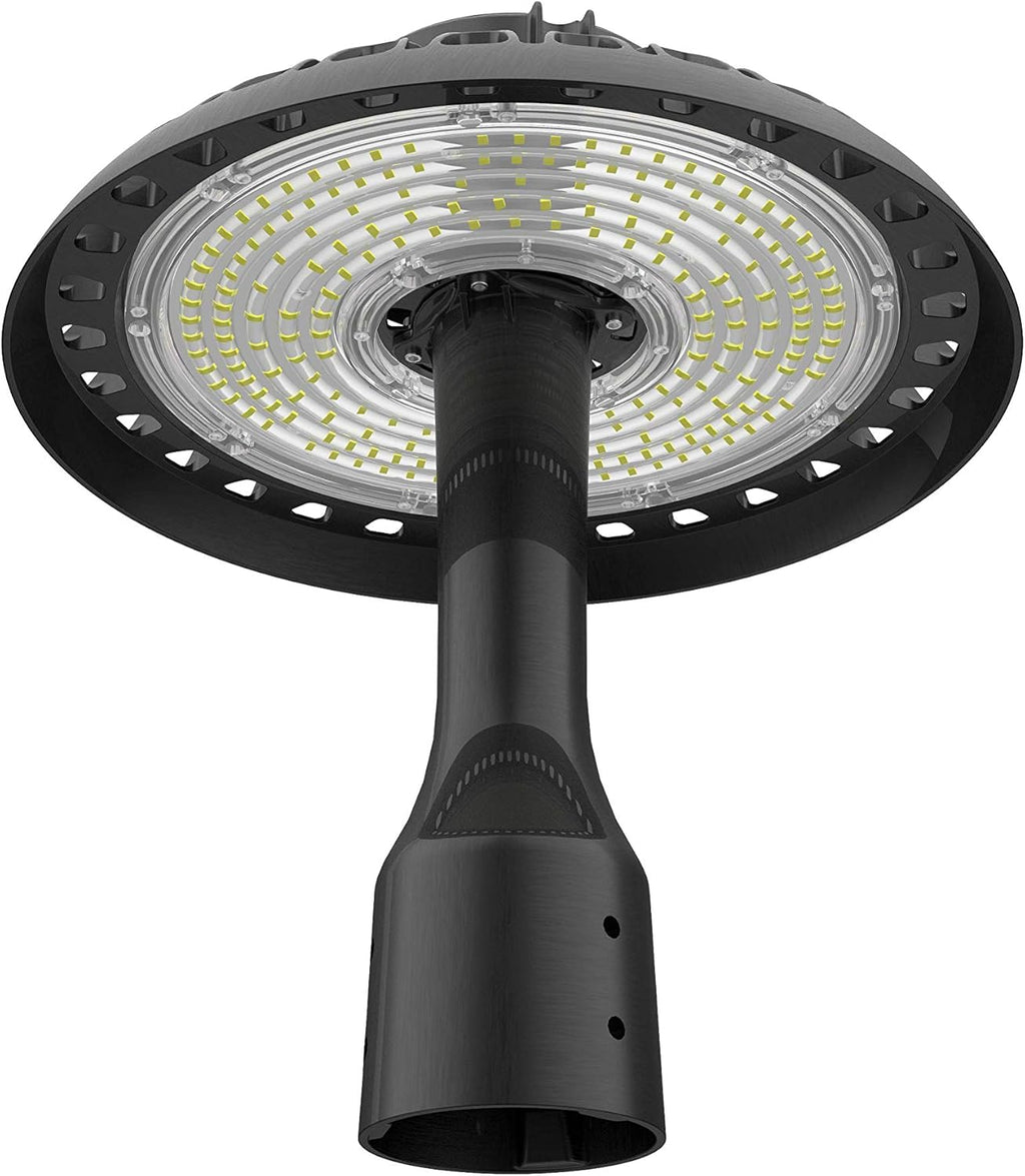 Post Top Light 150W LED Area Light 16000Lm Pure White (500W Equivalent) Garden Pole Lights Outdoor Post Top Lamps Pathway Pole Light Fixture for Street Yard Garden