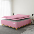 COTTON STICH 600 TC Zipper Fitted Sheet, 100% Egyptian Cotton, 18' Deep Pocket, Easy Zip Change, All-Around Secure Fit - Queen Size Bed - Baby Pink