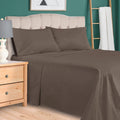 Superior 300 Thread Count Egyptian Cotton Sheet Set, 2 Fitted Sheets, Flat Sheet, 2 Pillowcases, Split King, Grey