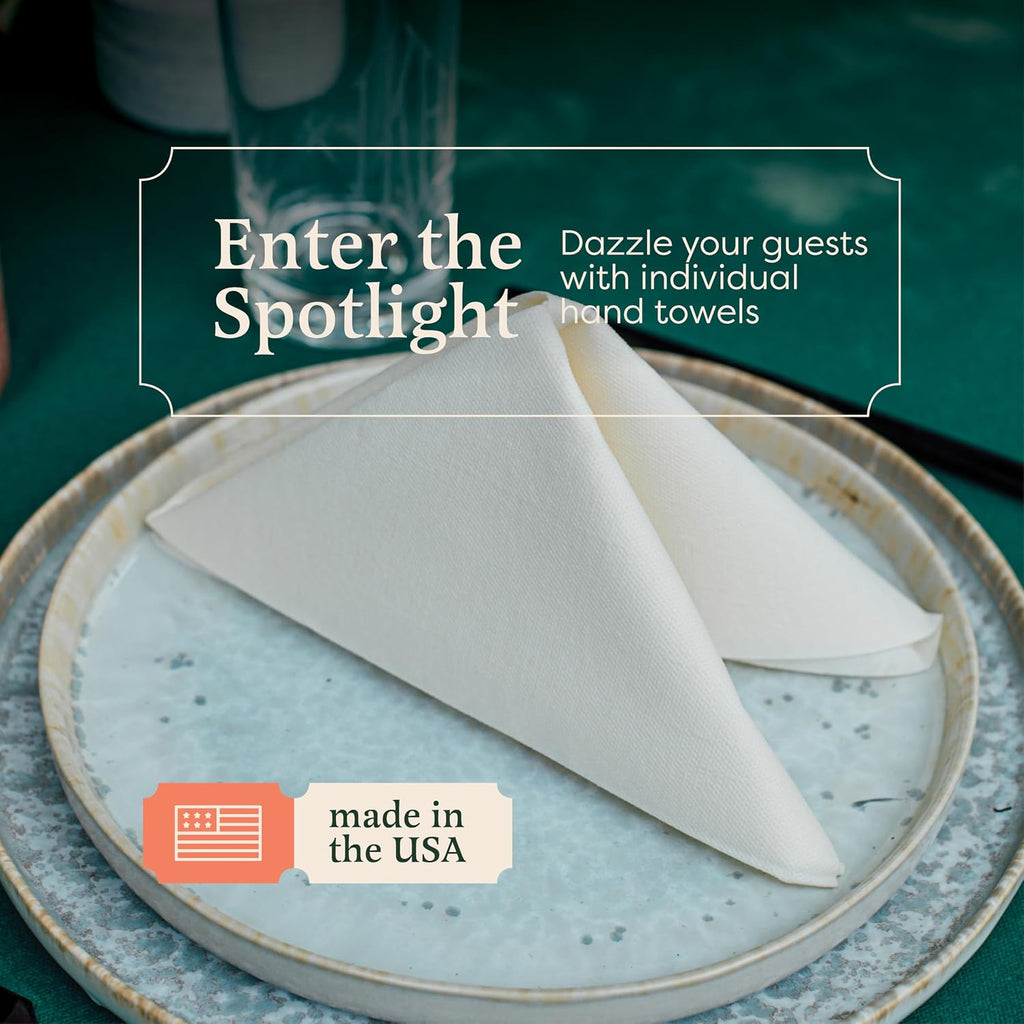 Linen-Feel European-White Paper Napkins - Decortive Cloth-Like Disposable Dinner Napkins - Soft And Absorbent. For Kitchen, Party, Wedding, Bathroom Or Any Occasion. (Pack of 1000)