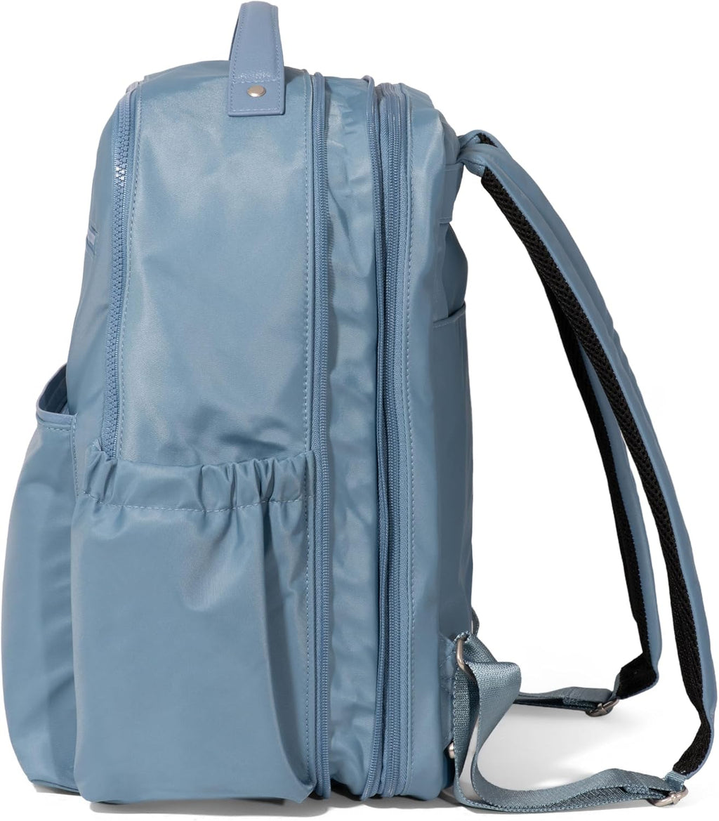 Baggallini Tribeca Expandable Laptop Backpack - 15'x11' Lightweight Work Travel Bag w/Luggage Sleeve & RFID