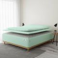 COTTON STICH 600 TC Zipper Fitted Sheet, 100% Egyptian Cotton, 18' Deep Pocket, Easy Zip Change, All-Around Secure Fit - Queen Size Bed - Apple Green