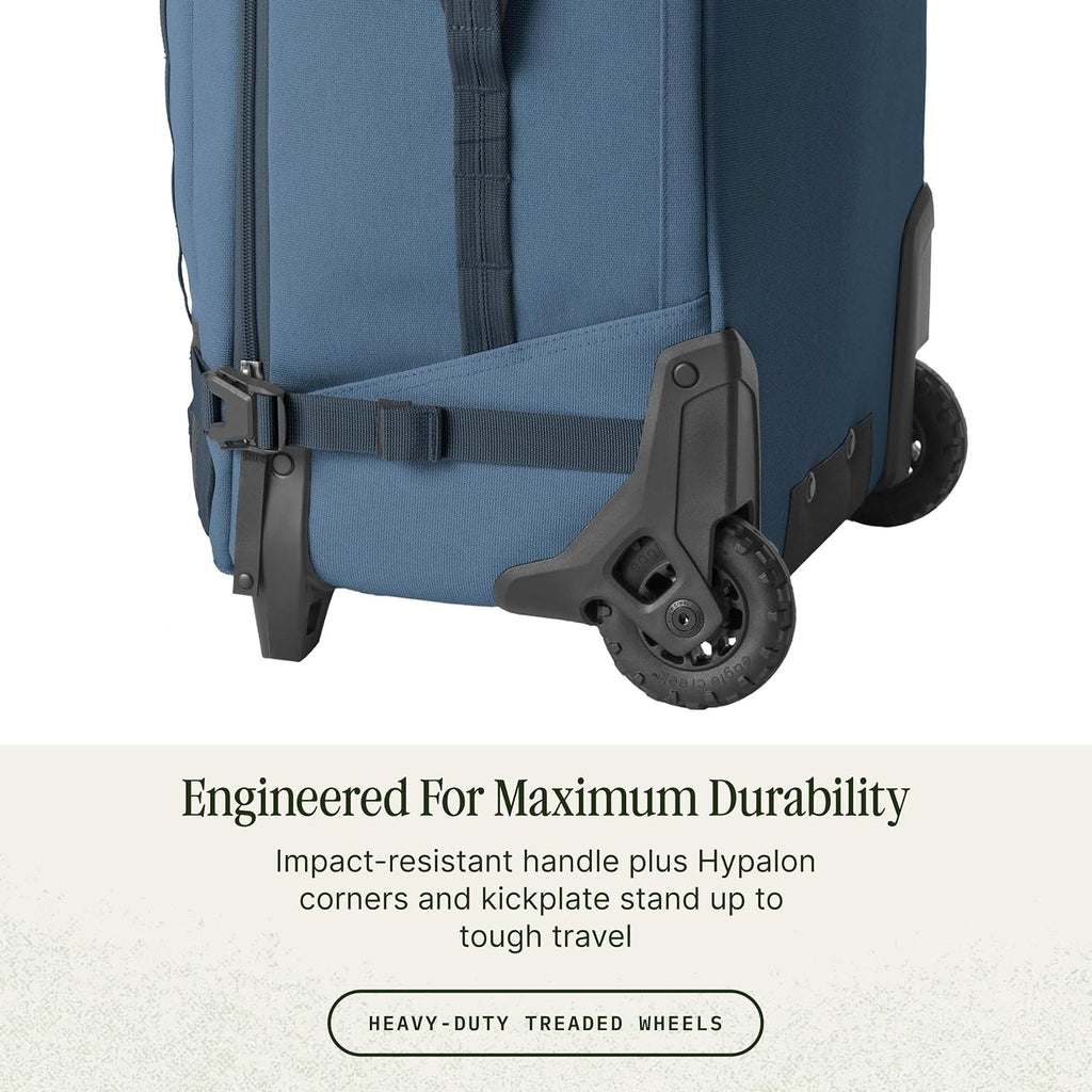 Eagle Creek Gear Warrior XE 2-Wheel Luggage to Keep Travel Items Organized - Smooth Rolling Wheels - Telescoping Handle - Padded Laptop Pocket - Blue Jay - 27'