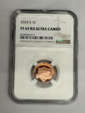 2024 S Lincoln Penny, NGC PF69 Red Ultra Cameo, Proof Cent Key Date Rare Set Low Mintage
