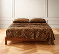 Extra Deep Pocket Sheet Set 24 inch 1000 Thread Count|Texas King Size, Leopard Print Color|100% Long Staple Egyptian Cotton, High Pocket Fitted Sheet for Thick Mattress, Sateen Weave, Luxury Bedding