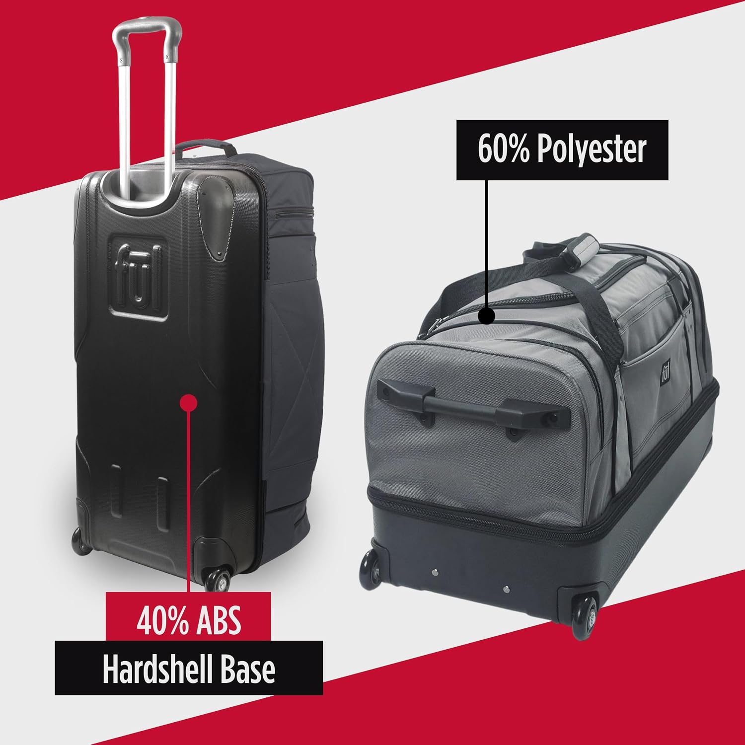 Workhorse Large Rolling Duffle Bag with Wheels | 30 Inch Checked Large Luggage Bag for Travel