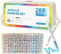 Ddaowanx 288 Colors Acrylic Paint Markers, Soft Brush Tip Marker Pens Set, Acrylic Paint Pens for Fabric, Wood, Stone, Canvas, Glass, Egg, Rock Painting, DIY Crafts and Art Supplies