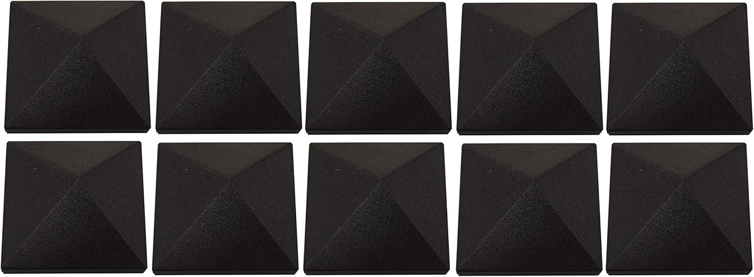 RMP 6 Inch x 6 Inch Pyramid Style Square Cap for Fences, Mailboxes or Deck Posts (10 Pack)