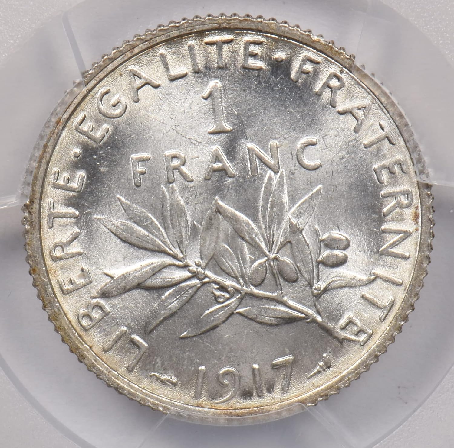 Collectible Coin France 1917 Franc PCGS MS 64 rare condition Gad-467 F-217 PC1237