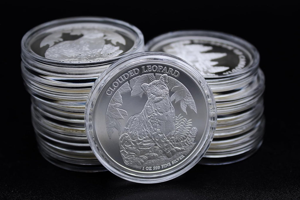 2023-1 oz Cambodian Silver Cambodia Wildlife: Clouded Leopard Coin Brilliant Uncirculated (in Capsule) with Certificate of Authenticity 3000 Riels Seller BU