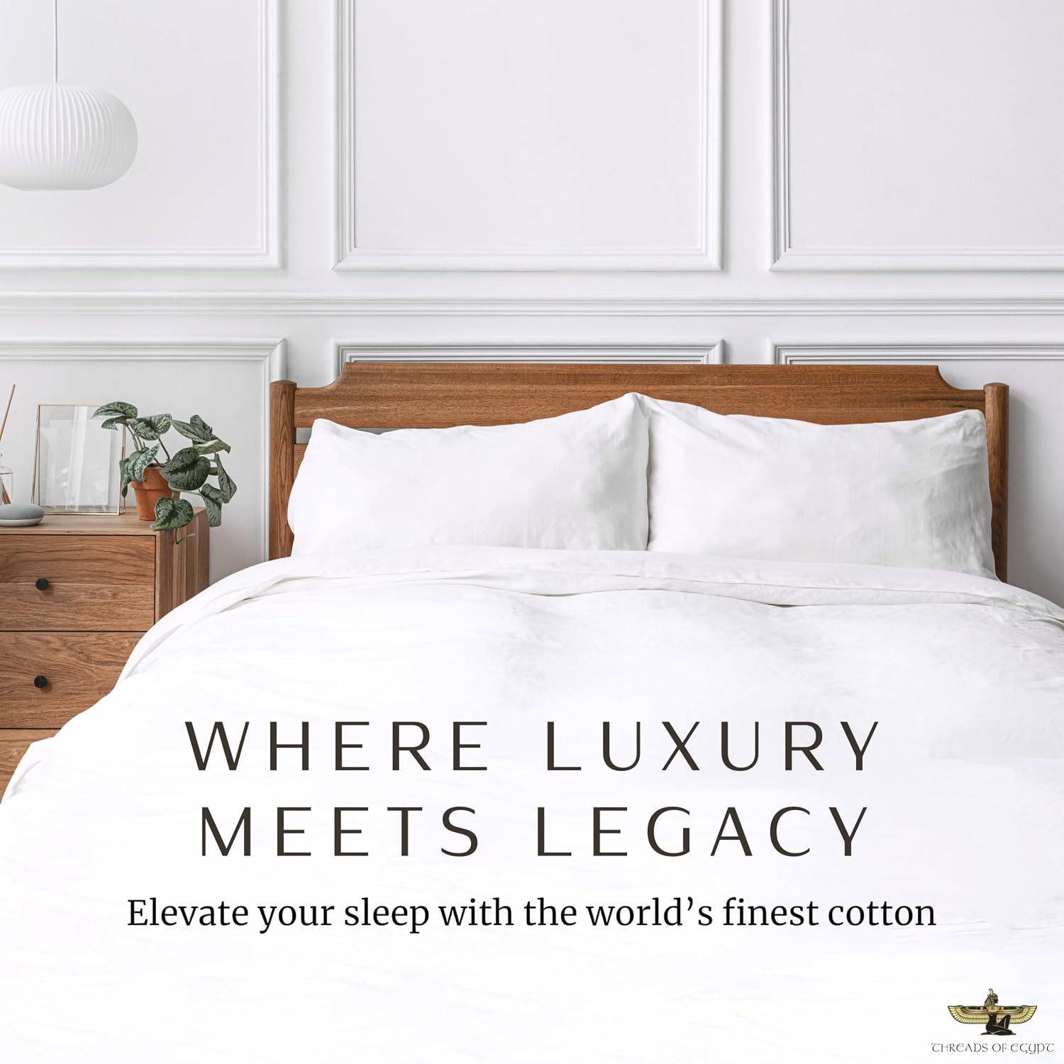 100% Egyptian Cotton Sheets Queen Size | 400 Thread Count | CEA Gold Seal Certified | Ultra Soft | Cooling for Hot Sleepers | 18' Deep Pocket | Queen Size [White]