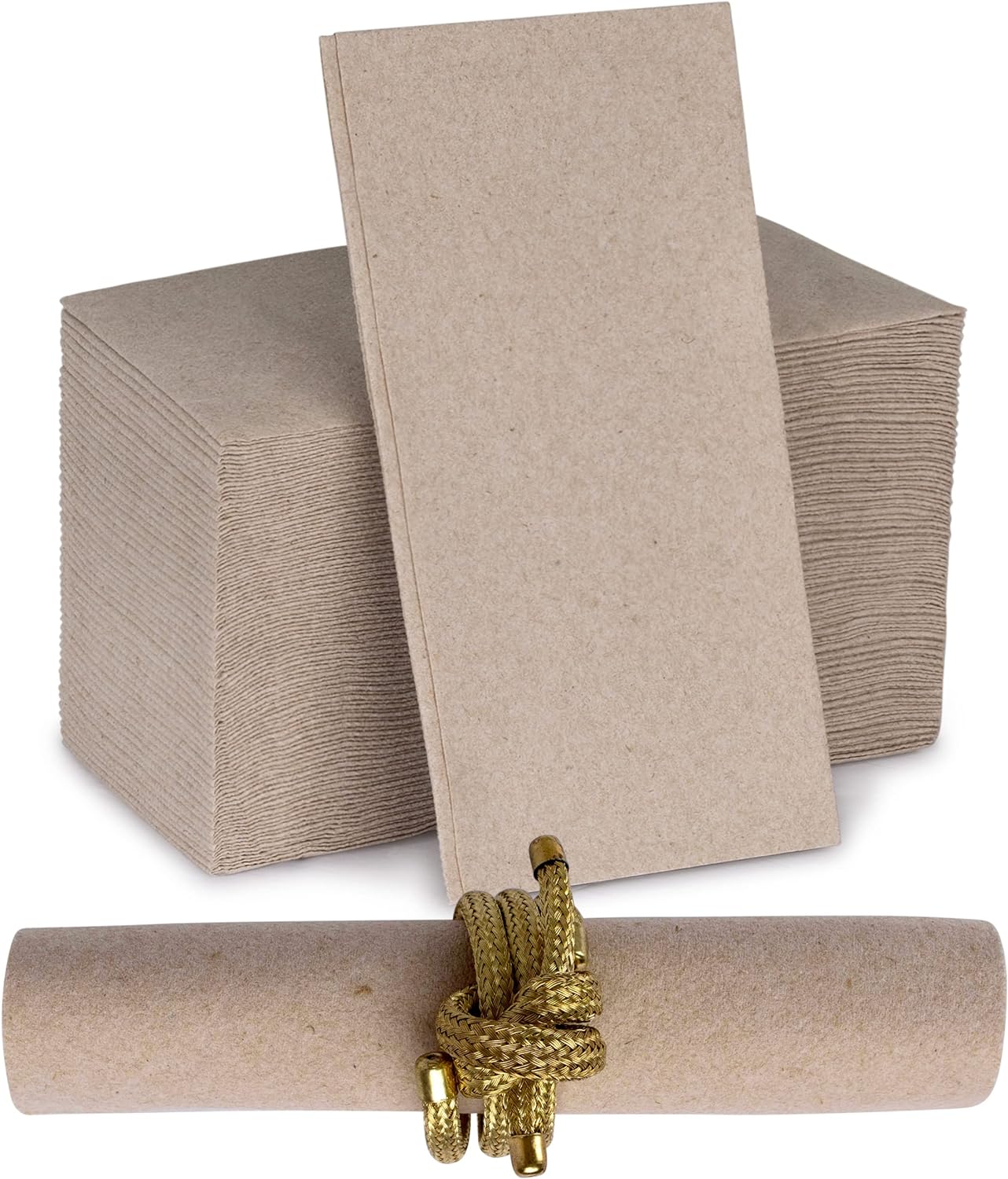 Disposable Cloth-Like Paper Napkins, 1000 Pack 12' x 17' Linen-Feel Natural Color Dinner Napkins For Wedding, Party, Kitchen Or Bathroom