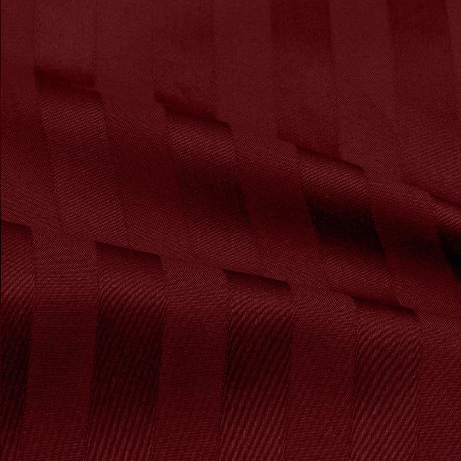 Breathable Luxury Bedding ! 800 Thread Count 100% Egyptian Cotton Queen Size 4 Piece Sheet Set Fit 15' Inch to 18' Inch Deep Pocket Stripe. Burgundy