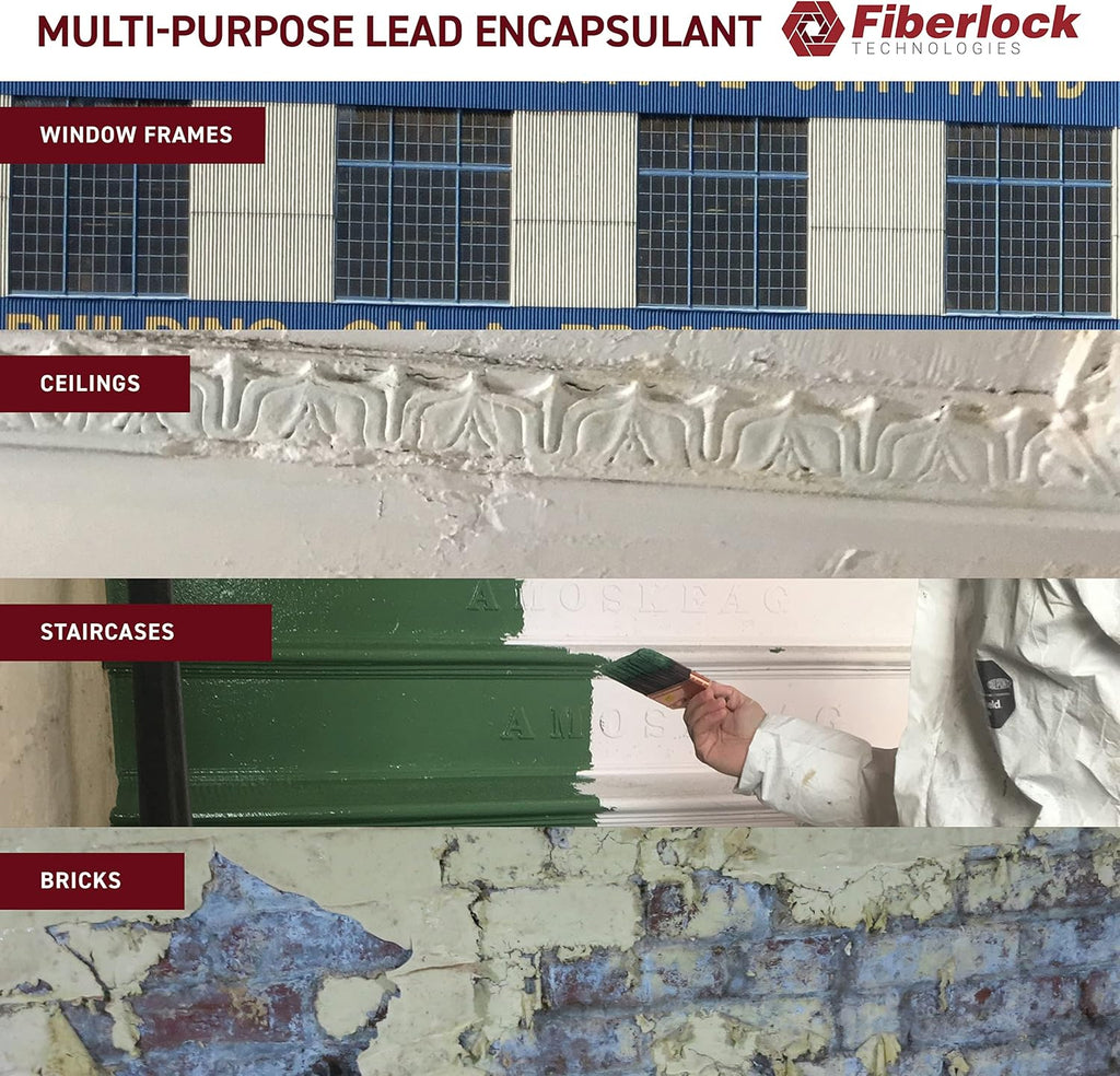 Lead Barrier Compound III, 5 Gallons, White, Industrial Lead Encapsulant, Forms a Barrier Between Lead Based Paint and the Environment, Ideal for Both Indoors & Outdoors
