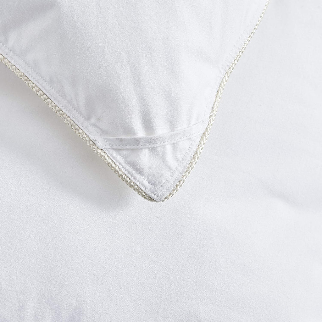 Luxurious King Size Lightweight Goose Down Comforter Duvet Insert All Season, 1200 Thread Count 100% Egyptian Cotton, 42 oz Fill Weight, White Color