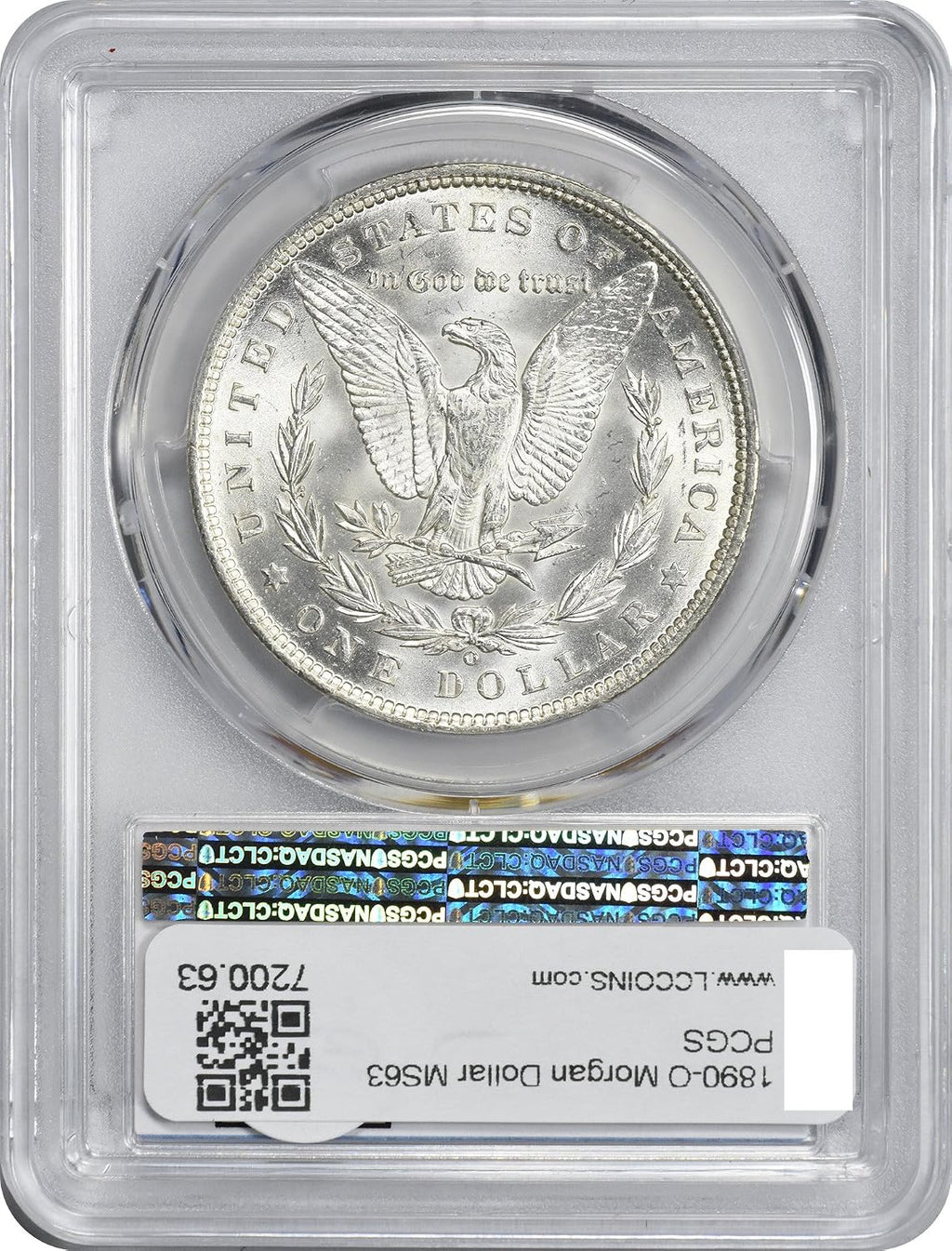 1890 O Morgan Dollar MS63 PCGS