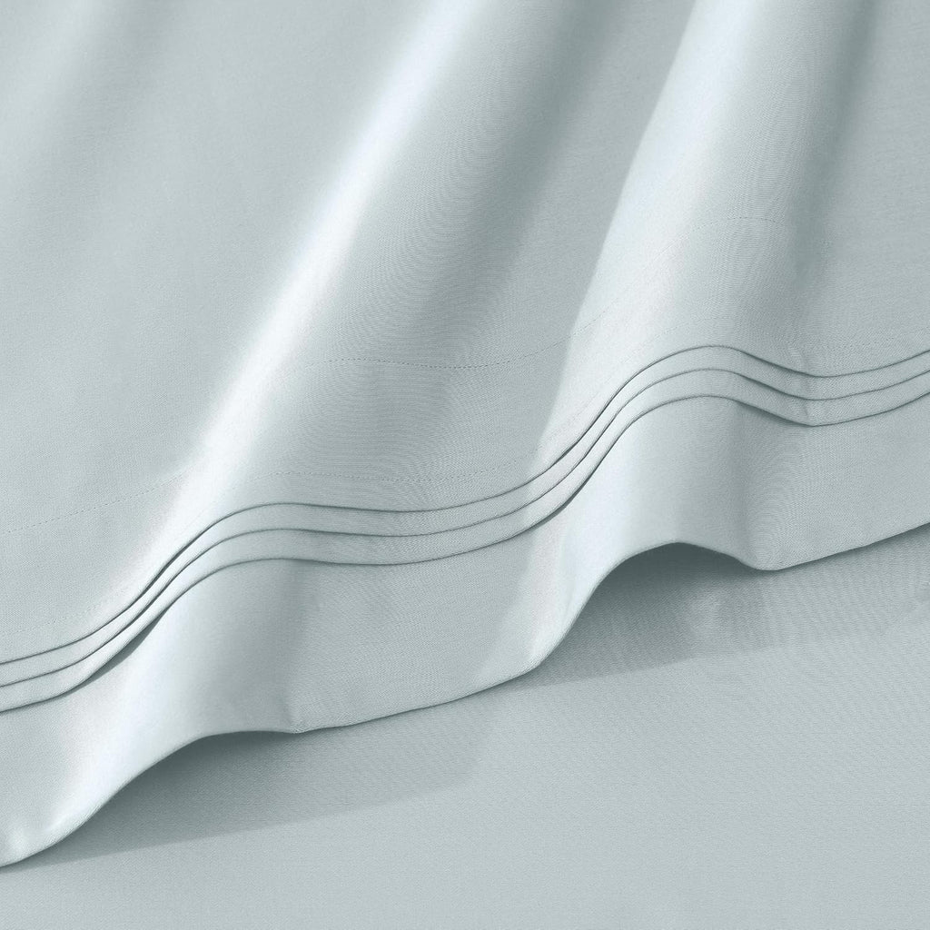 Superior Egyptian Cotton 4 Piece Sheet Set, Luxury 1000 Thread Count, Eco-Friendly, Sustainable Sheets, Ultra-Soft Basics, Solid, Deep Pocket Fitted Sheet, Flat Sheet, Pillowcases, Full, Baby Blue